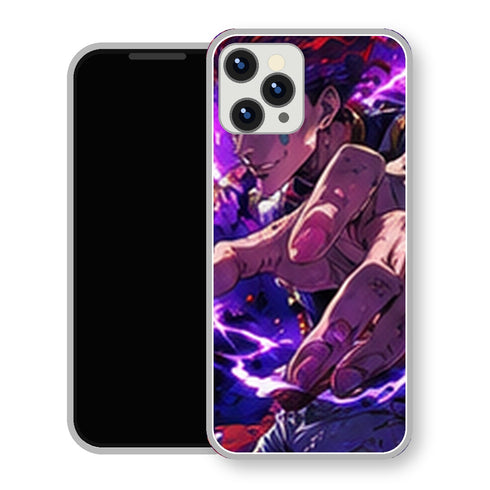 Coque iPhone 15 Hisoka Attaque Foudre Violette | Manga HxH, Hunter x Hunter - coque Hisoka manga pour iPhone 15