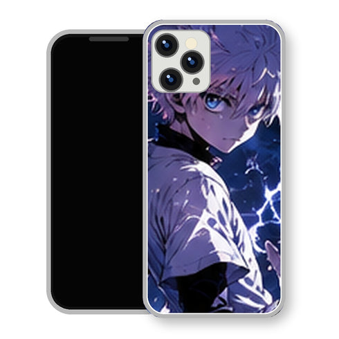 Coque iPhone 15 Kirua Zoldick Posture Foudre Violette | Manga HxH, Hunter x Hunter