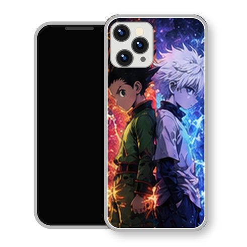 Coque iPhone 15 Personnages HxH Gon Kirua Duo Feu Glace | Manga HxH, Hunter x Hunter - coque Personnages HxH manga pour iPhone 15