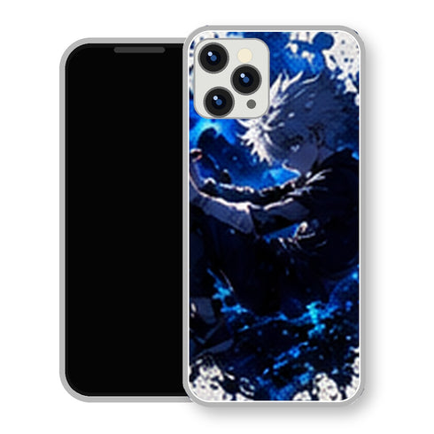 Coque iPhone 15 Kirua Zoldick Assis Encre Bleue | Manga HxH, Hunter x Hunter