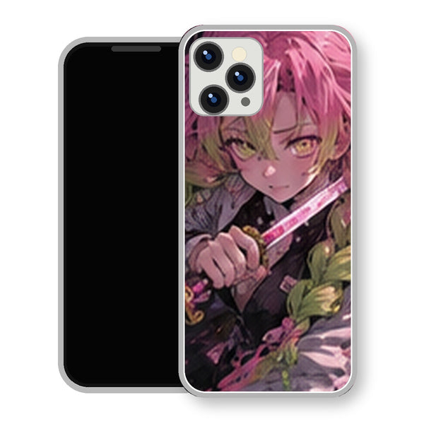 Coque iPhone 15 Mitsuri Kanroji Katana Regard Sombre | Manga Demon Slayer - coque Mitsuri Kanroji manga pour iPhone 15