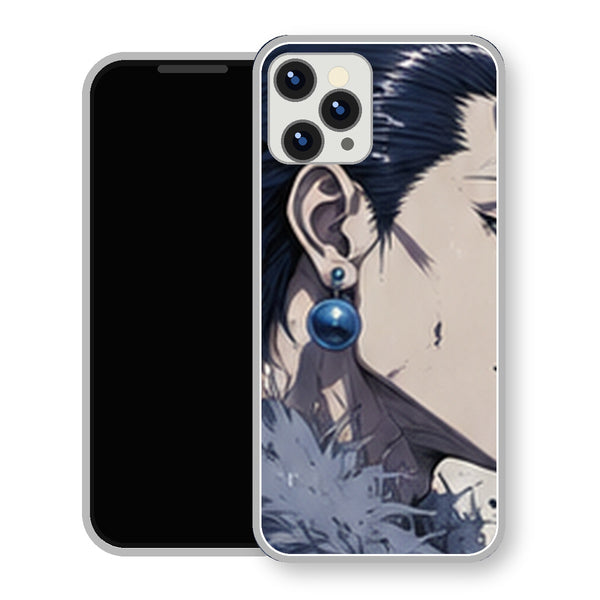 Coque iPhone 15 Personnages HxH Illumi Profil Bleu | Manga HxH, Hunter x Hunter - coque Personnages HxH manga pour iPhone 15