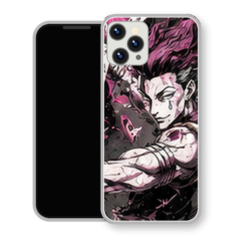 Coque iPhone 15 Hisoka Combat Cartes Noir Blanc | Manga HxH, Hunter x Hunter - coque Hisoka manga pour iPhone 15