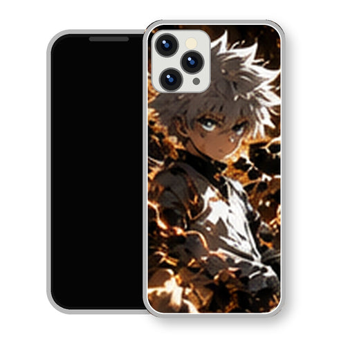 Coque iPhone 15 Kirua Zoldick Aura Feu Orange | Manga HxH, Hunter x Hunter