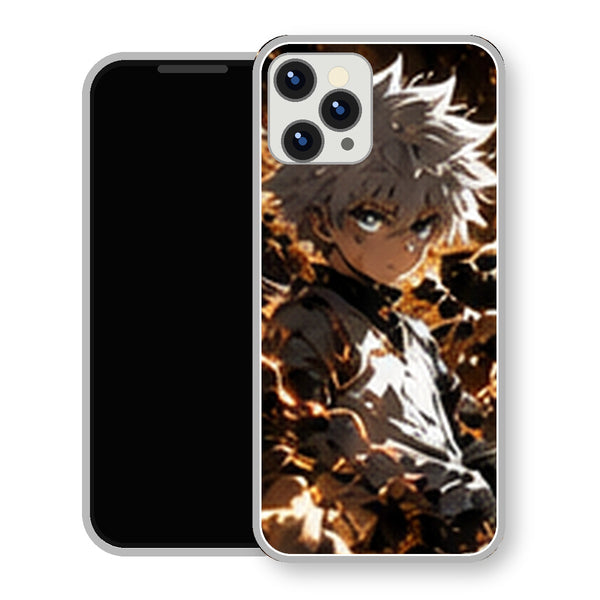 Coque iPhone 15 Kirua Zoldick Aura Feu Orange | Manga HxH, Hunter x Hunter
