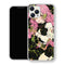 Coque iPhone 15 Mitsuri Kanroji Fond Fleurs Noir | Manga Demon Slayer - coque Mitsuri Kanroji manga pour iPhone 15