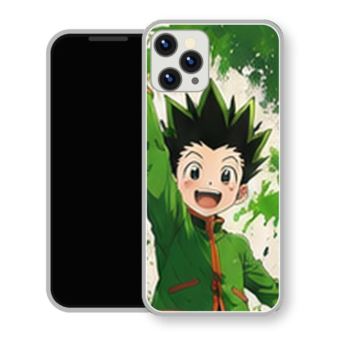 Coque iPhone 15 Gon Freecss Salut Peinture Verte | Manga HxH, Hunter x Hunter