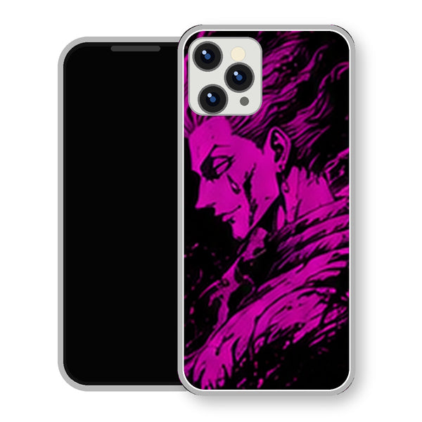 Coque iPhone 15 Hisoka Silhouette Rose Noire | Manga HxH, Hunter x Hunter - coque Hisoka manga pour iPhone 15