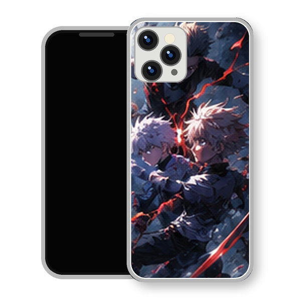 Coque iPhone 15 Personnages HxH Combat Duo Rouge | Manga HxH, Hunter x Hunter - coque Personnages HxH manga pour iPhone 15