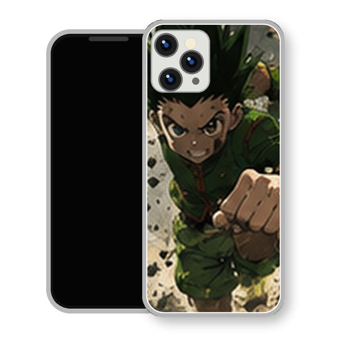 Coque iPhone 15 Gon Freecss Punch Rochers | Manga HxH, Hunter x Hunter