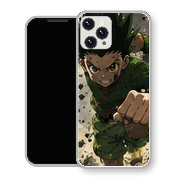Coque iPhone 15 Gon Freecss Punch Rochers | Manga HxH, Hunter x Hunter