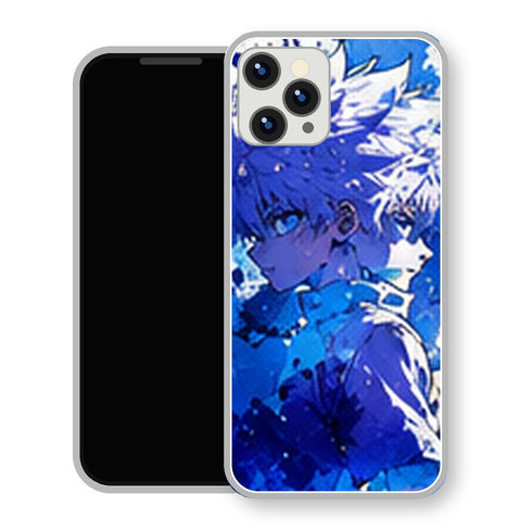 Coque iPhone 15 Kirua Zoldick Peinture Bleue | Manga HxH, Hunter x Hunter
