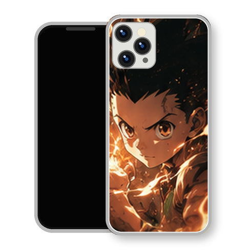 Coque iPhone 15 Personnages HxH Gon Aura Doree | Manga HxH, Hunter x Hunter - coque Personnages HxH manga pour iPhone 15