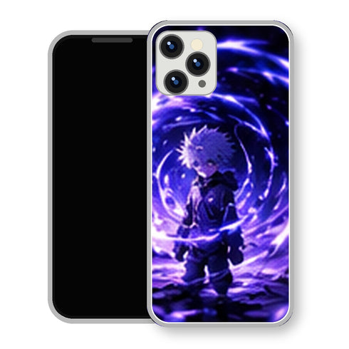 Coque iPhone 15 Kirua Zoldick Vortex Violet | Manga HxH, Hunter x Hunter