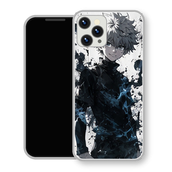 Coque iPhone 15 Personnages HxH Kirua Encre Noire | Manga HxH, Hunter x Hunter - coque Personnages HxH manga pour iPhone 15