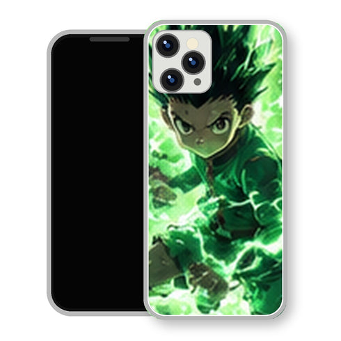 Coque iPhone 15 Gon Freecss Energie Verte Explosive | Manga HxH, Hunter x Hunter