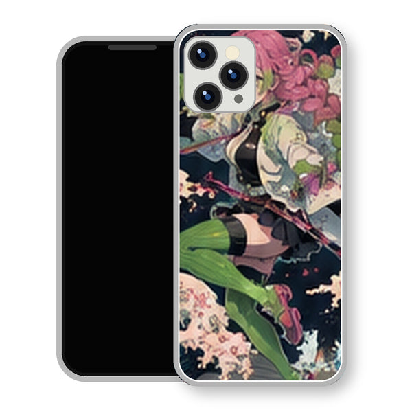 Coque iPhone 15 Mitsuri Kanroji Attaque Vague Fleurie | Manga Demon Slayer - coque Mitsuri Kanroji manga pour iPhone 15