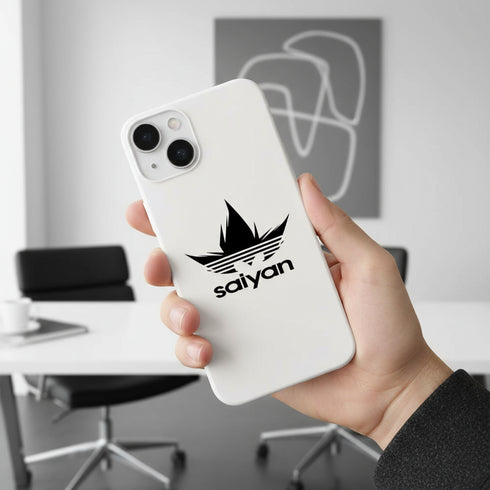 coque téléphone antichoc pas chère résistante aux chutes, pour iPhone 15, design Adidas Sayian Manga