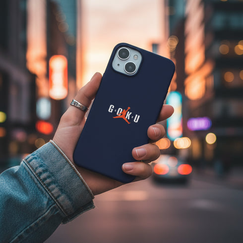 coque téléphone antichoc pas chère absorbante choc Manga design Nike Air Jordan Goku pour tél portable iPhone 15