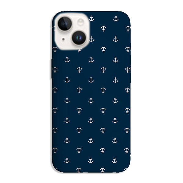 Coque pour iPhone 15 Ancre Blue Marine