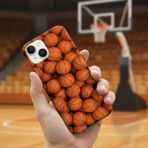 Basketball Stories, image personnalisée en HD sur une coque silicone antichocs pour iPhone 15