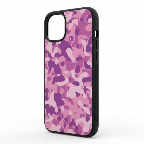 Housse protection souple en gel de silicone personnalisée camouflage rose pour tél portable iPhone 15, 15 Plus, 15 Pro, 15 Pro Max