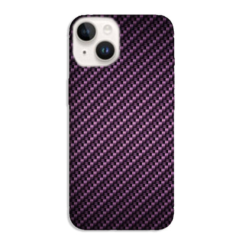 Coque iPhone 15 Texture Carbone Violet