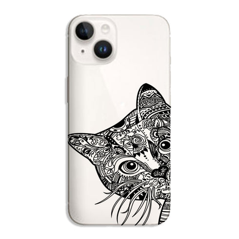 Coque iPhone 15 Chat Azteque, découvrez nos accessoires en téléphones Apple chez Macoqueperso, collection animaux