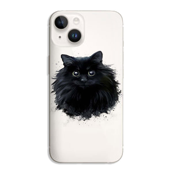Coque iPhone 15 Chat Noir, fini la superstition, evite les chocs et rayures aux smartphones de la marque Apple