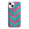 Coque pour iPhone 15 Chevrons Strass Violet Rose
