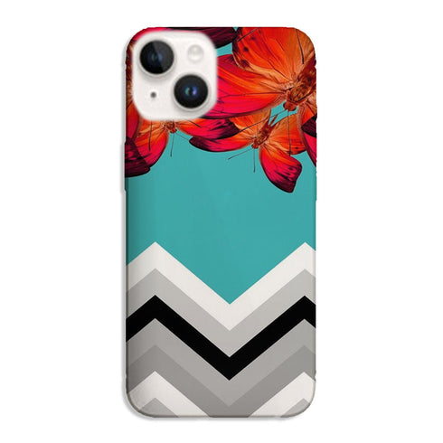 Coque pour iPhone 15 Papillon Aurore et Chevrons