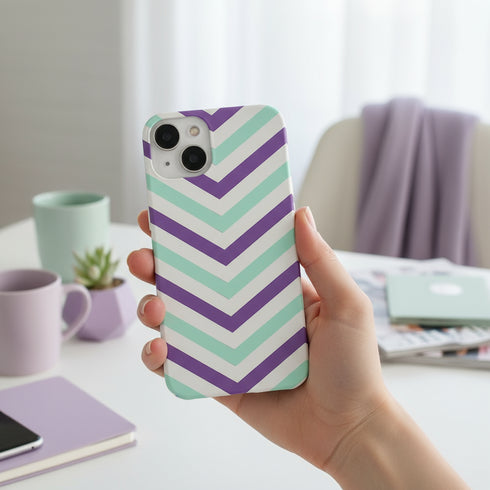 Chevrons Milka pour iPhone 15, coque de protection antichocs