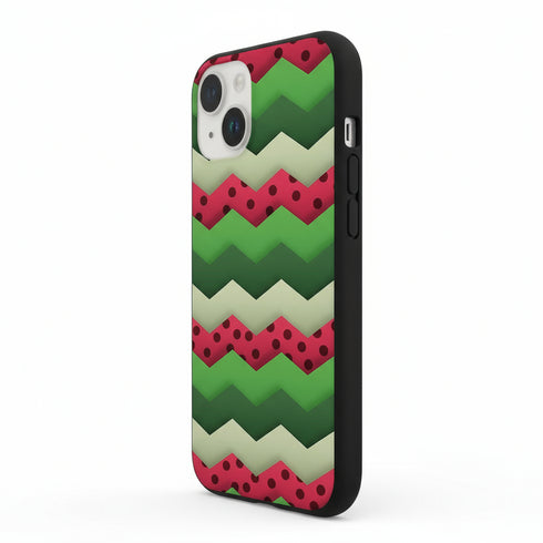 Air Liquide Intelligence, protection Chevrons pasteque en silicone pour iPhone 15