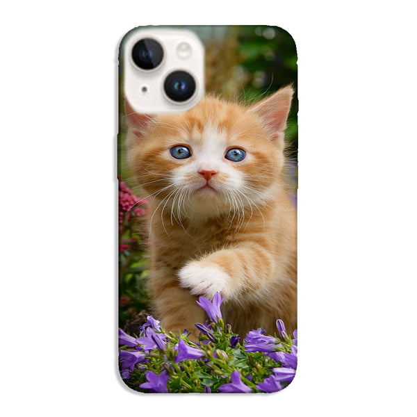 Coque iPhone 15 Flowery Garden Lovely and enchanting cat, une protection antichocs de notre collection Animaux