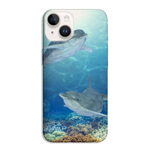 Coque iPhone 15 Dauphins-Heureux, dans notre collection animaux de l'océan
