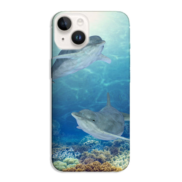 Coque iPhone 15 Dauphins-Heureux, dans notre collection animaux de l'océan