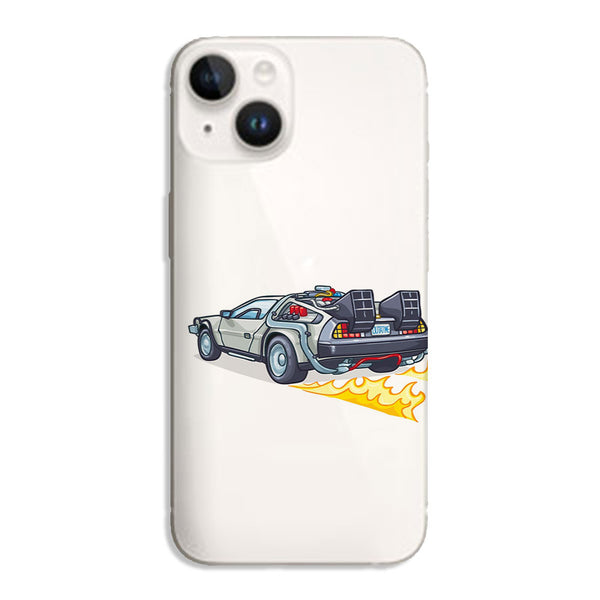 Coque Telephone iPhone 15 originale Delorean retour vers le futur