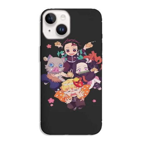 Coque iPhone 15 Demon Slayer Chibi