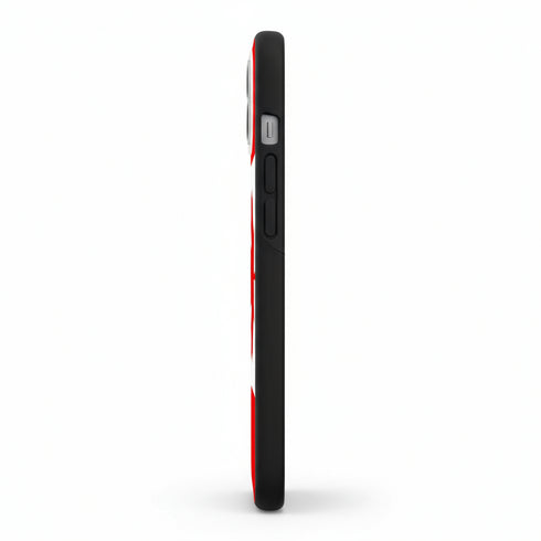 anti-grip en silicone noir, coté de la coque drapeau canadien pour iPhone 15