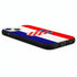 Housse antichocs pour iPhone 15 drapeau Croate, personnalisée en HD UV, Made in France, couleur bleu, rouge, blanc, et ecussons Croate
