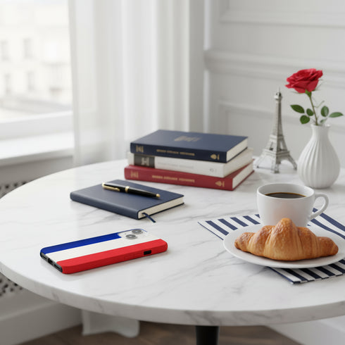 Mettez à l'honneur le drapeau français sur votre accessoire de protection antichocs pour iPhone 15