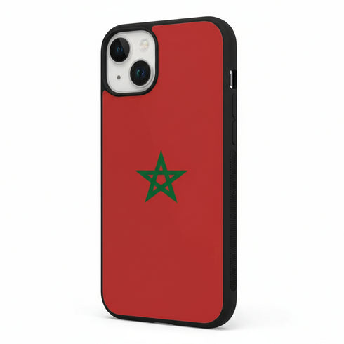imprimée en France, la coque drapeau Marocain, accessoire antichocs personnalisé en France