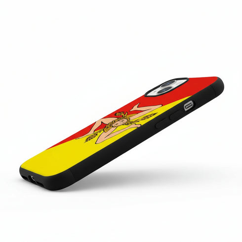 coque souple TPU silicone drapeau sicilien pour iPhone 15