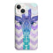 Coque iPhone 15 Glitter Girafe Bleu