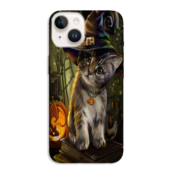 Coque iPhone 15 Halloween Cat