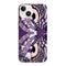 Coque iPhone 15 Hibou violet Azteque
