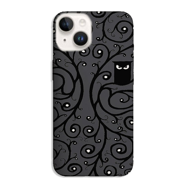Coque iPhone 15 Hibou Noir et Blanc