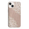 Coque pour iPhone 15 Lace Woods, housse antichocs en silicone, personnalisée en HD avec un motif seamless