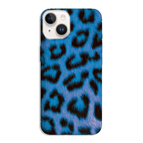Coque iPhone 15 Imprimé Leopard Bleu Outre Mer