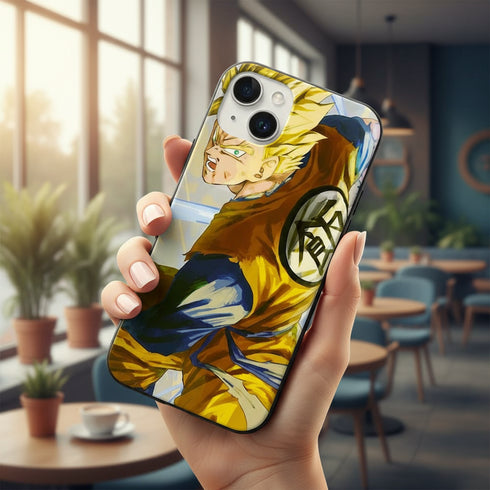 coque téléphone antichoc moderne et sobre iPhone 15 Mirai Gohan